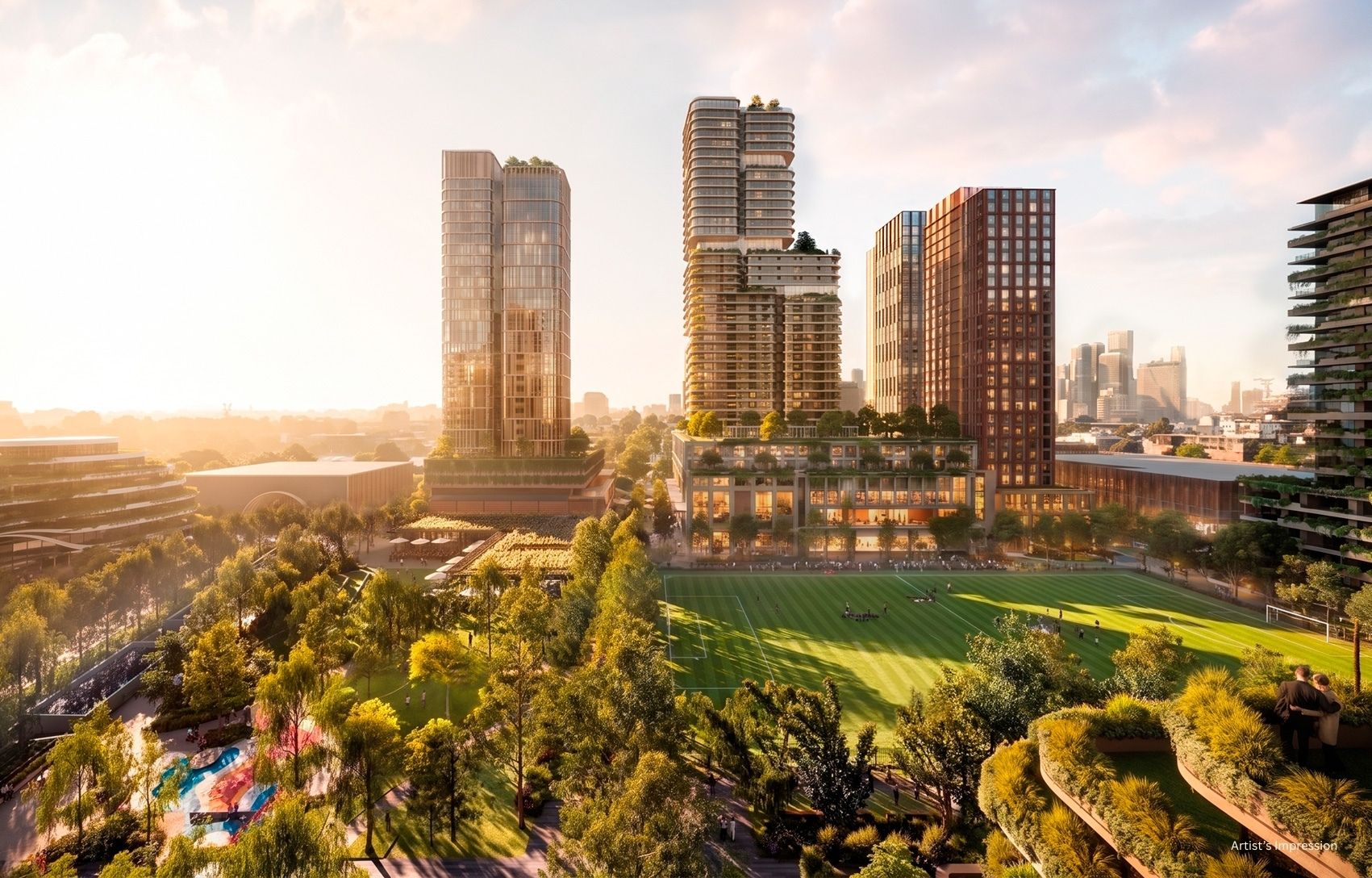 Residential precinct: The $7 billion masterplan will deliver more than 5,400 homes alongside retail, hospitality, education and community infrastructure.