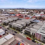 Aerial development overview: The 4,000sqm Airport West site will deliver approximately 3,200sqm of combined warehouse and office space across 20 units.